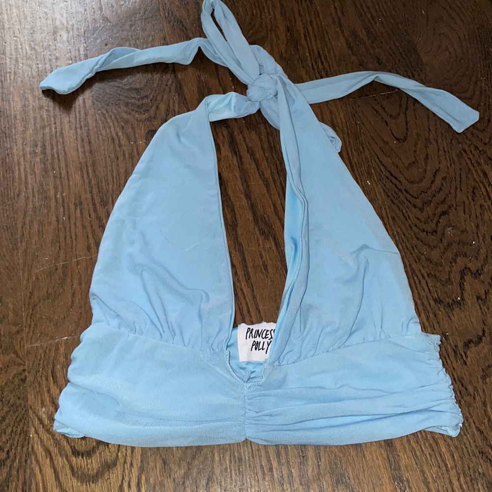 Princess Polly Blue Crop Top